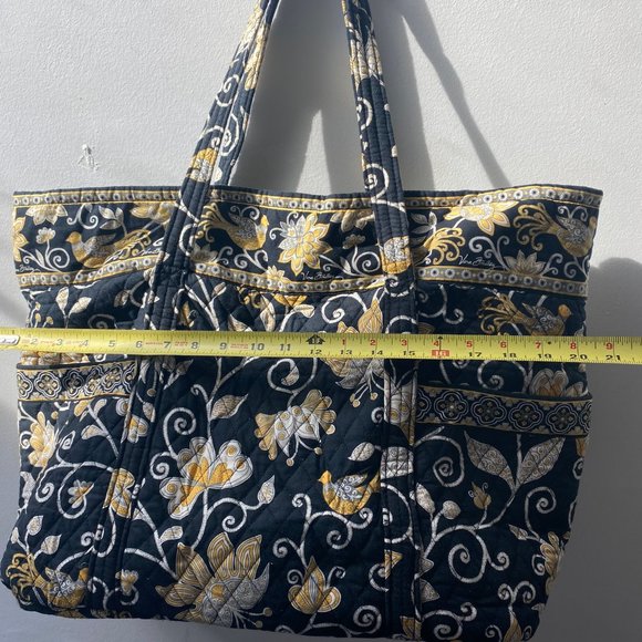Vera Bradley Black/Golden Quilted Large Travel Bag - Picture 4 of 11